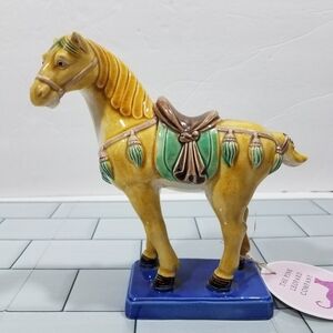 Vintage Chinese Horse Pottery